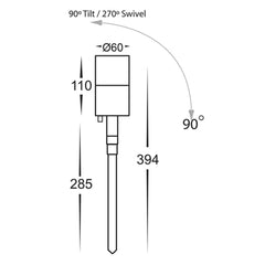 Havit Lighting Spike Lights Tivah LED Garden Spike Light CCT Black Lights-For-You HV1427T-SSBLK 9350418008190