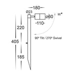 Havit Lighting Spike Lights Tivah Solid Brass TRI Colour Single Lights-For-You HV1407T-BR 9350418028150