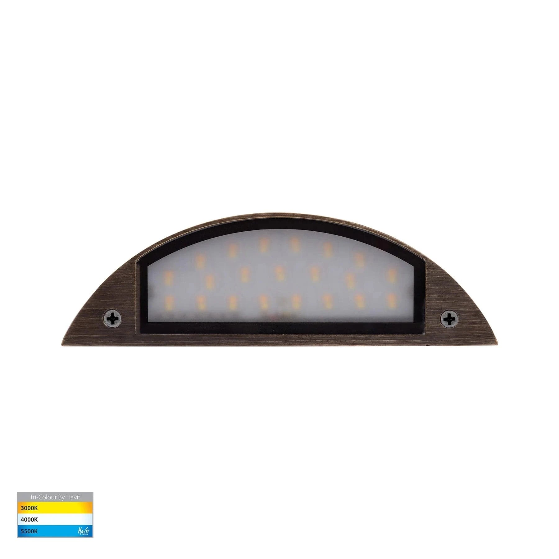 Havit Lighting Step Lights Curva Antique Brass LED Lights-For-You HV3253T-AB-12V