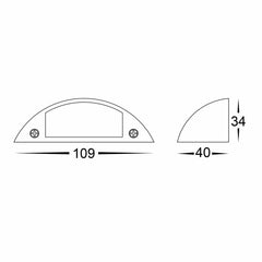 Havit Lighting Step Lights Curva White LED Step Light Lights-For-You HV3251T-WHT-12V