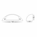 Havit Lighting Step Lights Curva White LED Step Light Lights-For-You HV3252T-WHT-12V