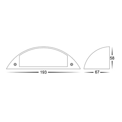 Havit Lighting Step Lights Curva White LED Step Light Lights-For-You HV3253T-WHT-12V