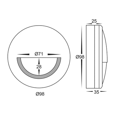 Havit Lighting Step Lights Nava Titanium Coloured Aluminium LED Lights-For-You
