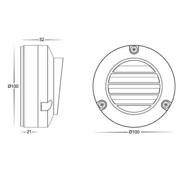 Havit Lighting Step Lights Pinta CCT LED Step Light Louvered 12v in 316 Lights-For-You HV2905T-12V 9350418012647