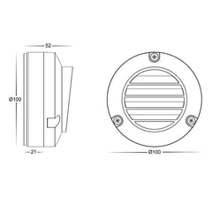 Havit Lighting Step Lights Pinta CCT LED Step Light Louvered 12v in 316 Lights-For-You HV2905T-12V 9350418012647