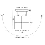 Havit Lighting Wall Lights Matt Silver Double Adjustable Wall Lights-For-You