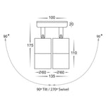 Havit Lighting Wall Lights Matt White Double Adjustable Spotlight Lights-For-You