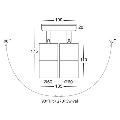 Havit Lighting Wall Lights Matt White Double Adjustable Spotlight Lights-For-You