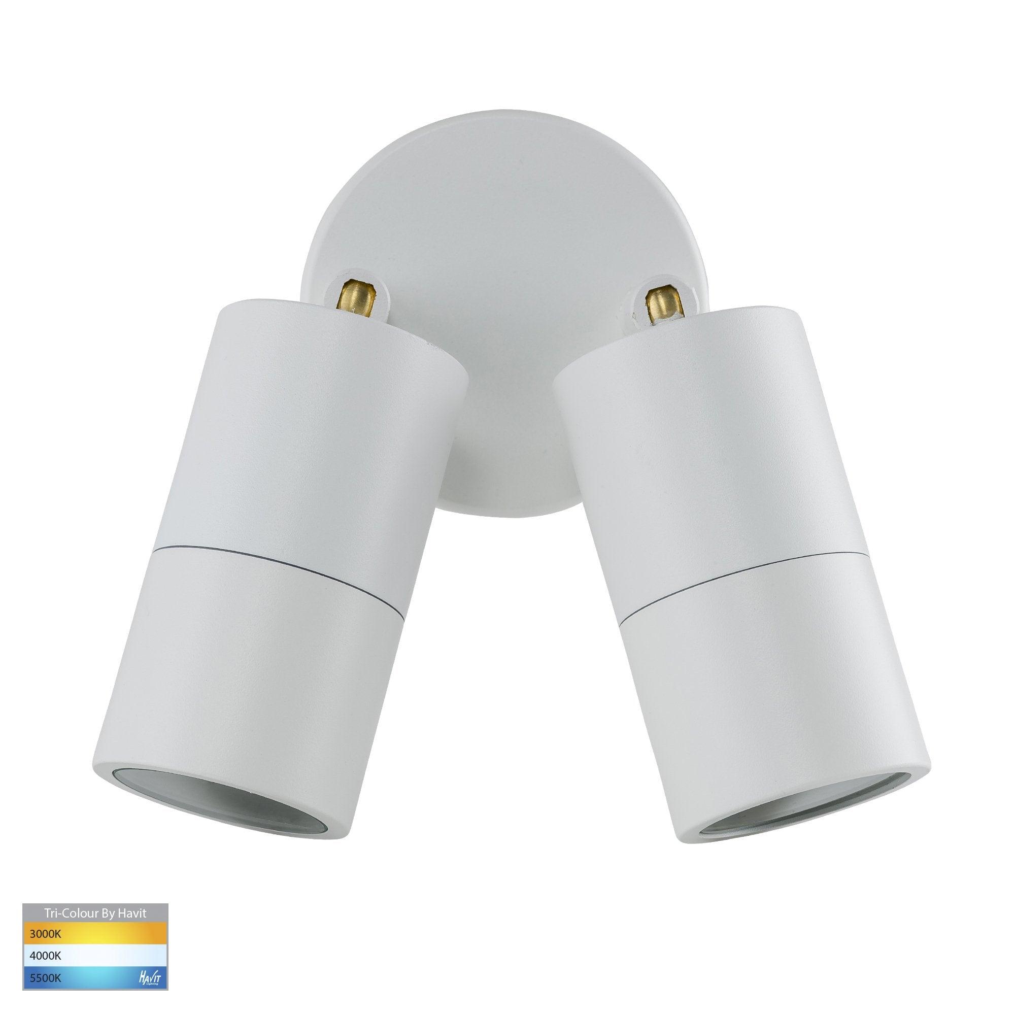 Havit Lighting Wall Lights Matt White Double Adjustable Spotlight Lights-For-You HV1335T 9350418015570