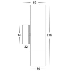 Havit Lighting Wall Lights Matt White Up Down Wall Light Tivah Lights-For-You