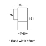 Havit Lighting Wall Lights Piaz Stainless Steel TRI Colour Fixed Down Lights-For-You HV1171T 9350418014986