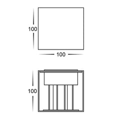 Havit Lighting Wall Lights Square Outdoor LED Up/Down Wall Light Change Lights-For-You