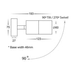 Havit Lighting Wall Lights Stainless Steel Adjustable Wall Light Piaz Lights-For-You HV1271T 9350418014993
