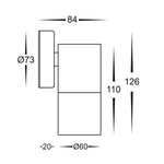Havit Lighting Wall Lights Stainless Steel Fixed Down Wall Light Fortis Lights-For-You HV1172T 9350418015013