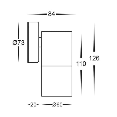 Havit Lighting Wall Lights Stainless Steel Fixed Down Wall Light Fortis Lights-For-You HV1172T 9350418015013