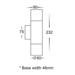 Havit Lighting Wall Lights Stainless Steel Up Down Wall Light Piaz Lights-For-You HV1071T 9350418014979