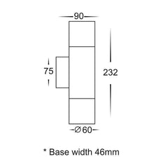 Havit Lighting Wall Lights Stainless Steel Up Down Wall Light Piaz Lights-For-You HV1071T 9350418014979