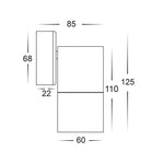 Havit Lighting Wall Lights Titanium Aluminium Fixed Down Wall Light Lights-For-You
