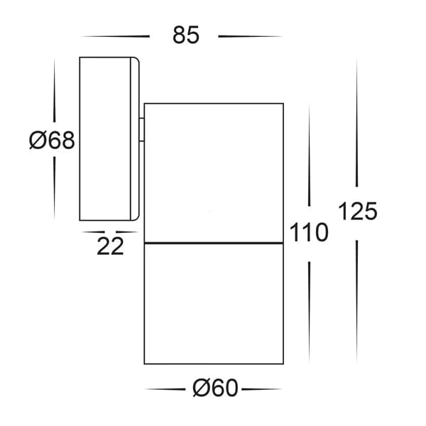 Havit Lighting Wall Lights Tivah Fixed Down Wall Light TRI Colour in Solid Brass Lights-For-You