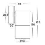 Havit Lighting Wall Lights Tivah Fixed Down Wall Light TRI Colour in Solid Brass Lights-For-You