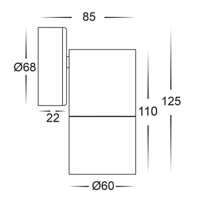 Havit Lighting Wall Lights Tivah Fixed Down Wall Light TRI Colour in Solid Brass Lights-For-You