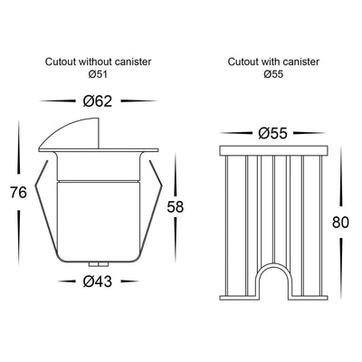 Havit Lighting Wall or Step Lights Elite Mini LED Step Light with Eyelid CCT 5w Lights-For-You