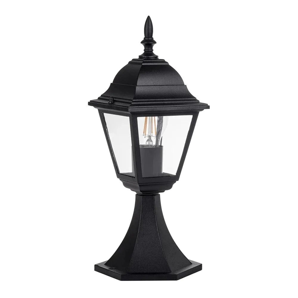 Havit Lighting Wall Pillar Lights Newark 4 Panel Pillar Light in Aluminium Black Havit Lighting - HV1651W-BLK Lights-For-You HV1651W-BLK