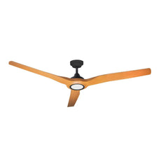 Hunter Pacific Ceiling Fans Matt Black/Bamboo Blades / Yes Hunter Pacific Radical 3 DC Indoor/Outdoor 60" 3 Blade Ceiling Fan Lights-For-You RL334