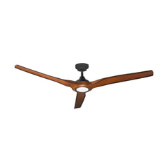 Hunter Pacific Ceiling Fans Matt Black/Koa Blades / Yes Hunter Pacific Radical 3 DC Indoor/Outdoor 60" 3 Blade Ceiling Fan Lights-For-You RL335