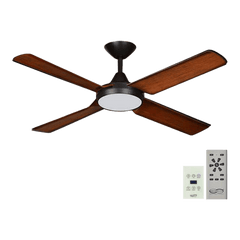 Hunter Pacific Ceiling Fans Matt Black/Koa / Yes New Image 52 inch DC Fan with beautiful design by Hunter Pacific Lights-For-You FNL087MKL2