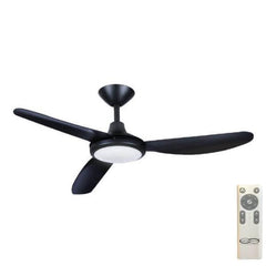 Hunter Pacific Ceiling Fans Black / 48" / Yes Polar 48" & 56" DC Remote Control Ceiling Fan With LED Light Or No Light Colour Black P3BL582