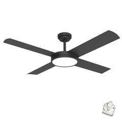 Hunter Pacific Ceiling Fans Matt Black / Yes Revolution 3 52" Ceiling Fan with beautiful design by Hunter Pacific FNC237BKL2