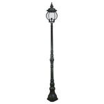 Flinders Large Domain IP44 Outdoor Garden Post Light Antique Black