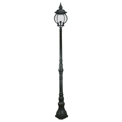 Flinders Large Domain IP44 Outdoor Garden Post Light Antique Black