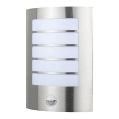 Stark Outdoor LED Wall Light with Sensor 14w 6000k in Stainless Steel or Black
