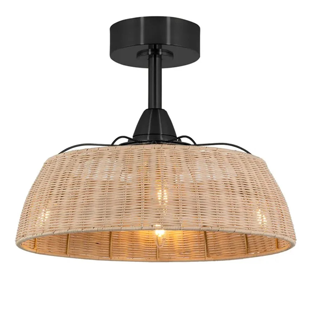 14' Harlow DC Ceiling Fan Black, Gold with Light 5507228, 5507229 Vencha Lighting