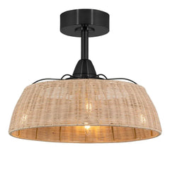 14' Harlow DC Ceiling Fan Black, Gold with Light 5507228, 5507229 Vencha Lighting