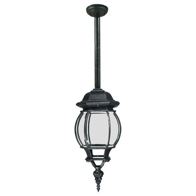 Flinders Large IP44 Outdoor Rod Pendant Antique Black
