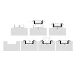 25mm x 9mm White Shallow Winged Square Aluminium LED Profile Havit Lightin