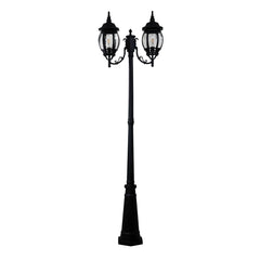Oriel Highgate Twin Black Tradtional Outdoor Post Light