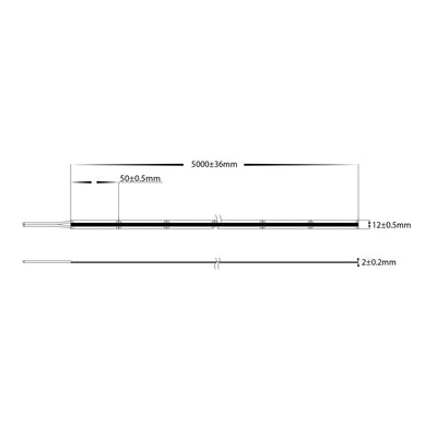 20w IP20 896LED COB RGBC Dotless Strip Light Havit Lighting - HV9761-IP20-896-RGBC