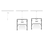 82mm x 90mm Black Square Aluminium LED Profile Havit Lighting - HV9693-8090-BLK