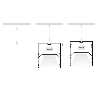 82mm x 90mm Black Square Aluminium LED Profile Havit Lighting - HV9693-8090-BLK