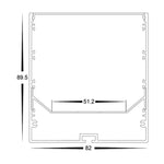 82mm x 90mm White Deep Square Aluminium LED Profile Large Havit Lighting
