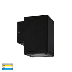 Lights For You HV3623T-BLK - Quadru Square Black TRI Colour Fixed Down LED Wall Light Lights-For-You HV3623T-BLK