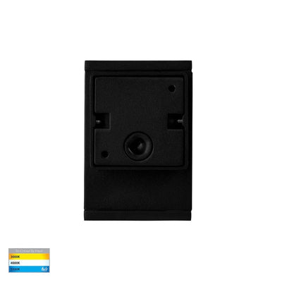 Lights For You HV3623T-BLK - Quadru Square Black TRI Colour Fixed Down LED Wall Light Lights-For-You HV3623T-BLK