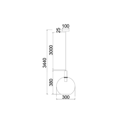 Lights For You Indoor Pendants Interior 300mm Glass Pendant Light Lights-For-You