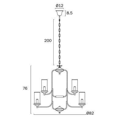 Lights For You Velden 12 Light Pendant Copper - VELDEN PE12-CP Lights-For-You VELDEN PE12-CP