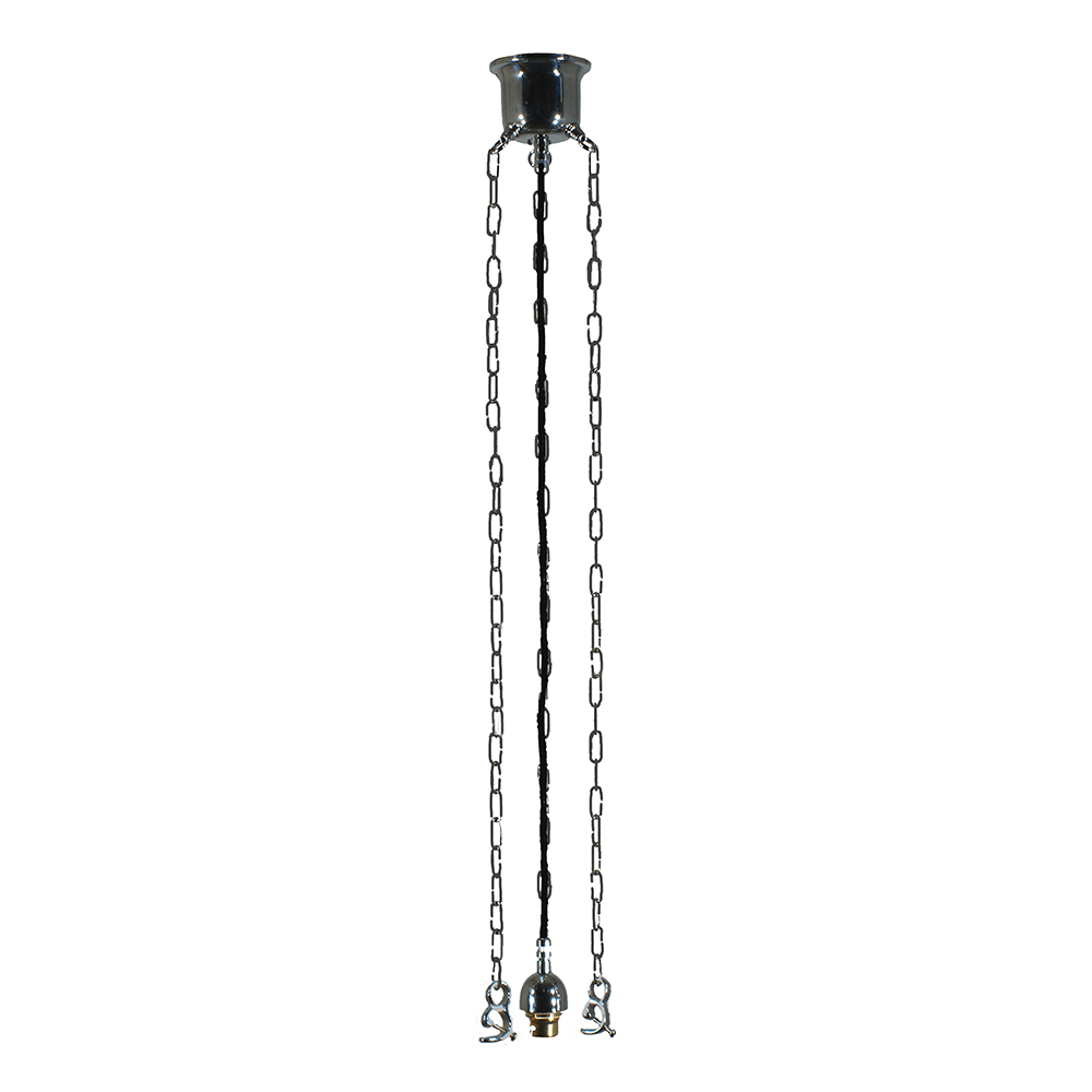 Lode Lighting 3 Chain Suspension Set Chrome Standard 3 Chain Suspension Set Complete With Hooks Lights-For-You 3016001