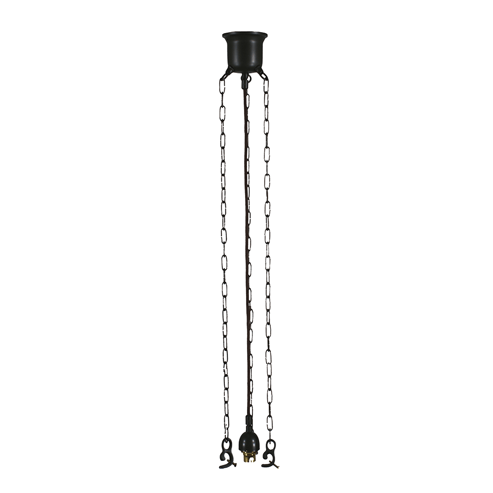 Lode Lighting 3 Chain Suspension Set Patina Black Standard 3 Chain Suspension Set Complete With Hooks Lights-For-You 3026001